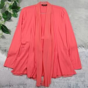 DKNY Jersey Knit Chiffon Open Front Cardigan Womens Size XS/S